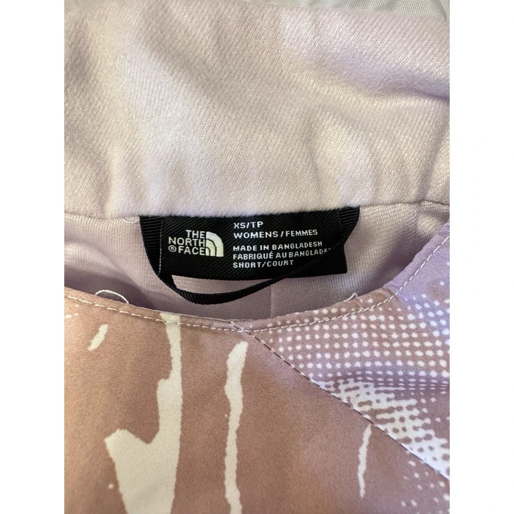 North Face Womens Freedom Bib Lavender Fog Tonal Mtn Scape Size XS Short NEW